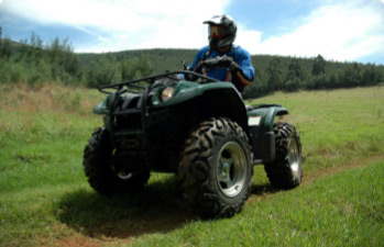 ATV borrower enjoying his vehicle financed with an ATV loan
