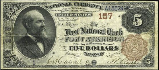 first national bank currency bill